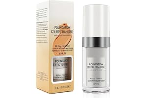 TIOUEO Color Changing Foundation SPF15,Seamless Tone-Matching,Long-Lasting Hydration Nourishment, and Sun Protection for All Skin