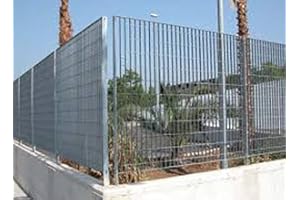 ITALFROM Pannello Recinzione CANCELLATA RINGHIERA PARAPETTO GRIGLIATO in Ferro ZINCATO-Maglia:mm69X132 - Misura:mm1992x 930 h(3786)