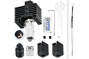 Tofelf 500 ℃ verbesserte Hotend-Düse aus gehärtetem Stahl, vergoldeter Kupfer-Heizblock, mit CHT-Messingdüse 0,4mm für BambuLab X1, X1C 3D-Drucker