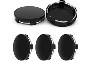 Incycall 5 Stück Nabendeckel 60mm (OD 60mm ID 56mm) – Polierte Radnabenkappen aus Hochwertigem ABS, Schwarz, Universell Einsetzbar – Ersatz Radnabenkappen Für VW und Audi Alufelgen