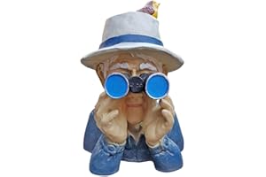 ‎FACHHANDEL PLUS Fachhandel Plus Spanner with Binoculars Grandpa Paschulke Garden Decoration for Indoor and Outdoor Use