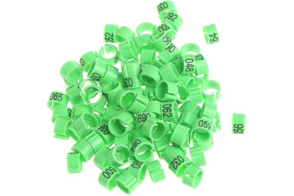 Yanhonin 100 Pcs 8mm Identifient Le Support De Bague, Bandes De Nombre d'oiseaux De Formation De Jambe De Pigeon