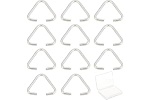 SUNNYCLUE 1 Box 100Pcs 10mm Stainless Steel Triangle Rings Triangle Open Jump Ring Pinch Bails Charms Hanger Connectors Pinch Bails Connectors for Jewellery Findings DIY Key Craft Accessories Decor