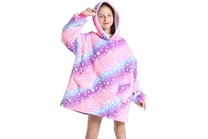 UUAISSO Sudadera con Capucha para Niñas Sudadera con Capucha de Gran Tamaño para Niños con Bolsillo Ropa de Invierno