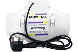 Fantronix 4 inch (100 mm) dia Universal Quiet Operation Inline Bathroom Fan Intake Hydroponic Shower Duct Ventilation Fan for hydroponics Room Diffuser