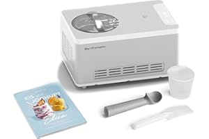 ‎SPRINGLANE KITCHEN SPRINGLANE Eismaschine & Joghurtbereiter Elisa 2,0 L mit selbstkühlendem Kompressor 220 W, aus Edelstahl mit Kühl- und Heizfunktion, inkl. Rezeptheft (Elisa Silber)