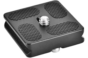 TOPIKY Placa de liberación rápida con Tornillo de 1/4 Pulgadas 40/50/60/70 / 100mm Adaptador de Montaje de Abrazadera de liberación rápida para la cámara SLR de Cabeza de Bola de trípode Monopod(PU40)