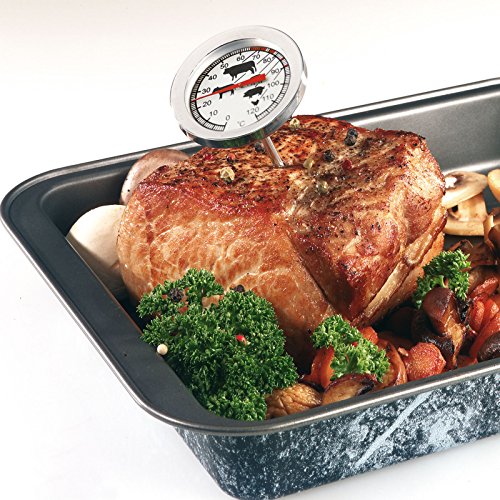 Westmark Bratenthermometer, Länge: 14 cm, Mit Kerntemperatur-Anzeige, Rostfreier Edelstahl, Silber/Schwarz, 12692270 - 3