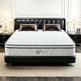 Mattress 140 x 200 cm, Height 27 cm, Hybrid Memory Foam and Ergonomic Pocket Springs, High Recovery and Density, Relieves Bac