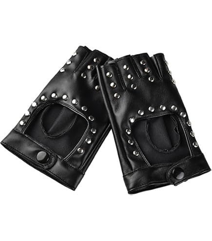Gants Halloween Punk Gothique Demi-Gants Déchirés - Unisexe - Taille ~23x10 Cm - Pour Cosplay, Fête, Carnaval - 4
