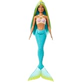 Barbie Doll Barbie mermaid doll HRR03 with blue and blonde colored hair, turquoise tail and hair accessory