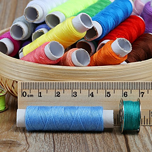 LIHAO Nähgarn Set 64-teilig Syngarn Polyester Nähmaschinengarn 32 Farben - 6