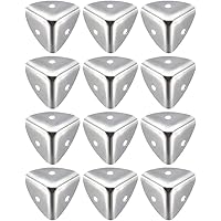 sourcing map Kistenschutz Box Kantenschutz Metall 25x25x25mm (12 Stück) -Silberton