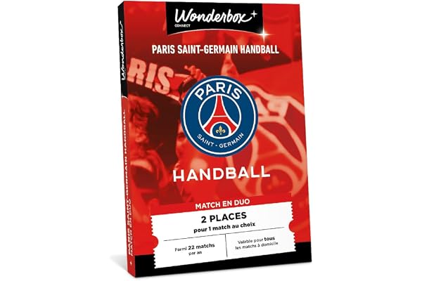 Wonderbox Connect - Coffret Cadeau - Paris Saint-Germain Handball - 2 places pour 1 match au choix - Parmi 22 matchs par an, valable pour tous les matchs à domicile - Validité 27 mois