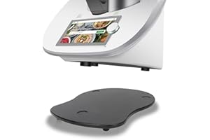 ‎CBJEHIFEY Gleitbrett für Thermomix TM6 TM5, Bambus Schnelles Bewegen Gleitbrett für Thermomix Vorwerk Küchenmaschine TM6 Zubehör, für Thermomix TM6 TM5 Unterlage Brett Rollbrett Schwarz