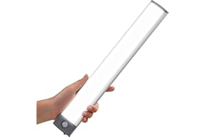 MOSTON Under Cupboard Wardrobe Lights, 54 LED Motion Sensor Closet Cabinet Light, Wireless Rechargeable Stick-on Anywhere Magnetic Night Lighting Light