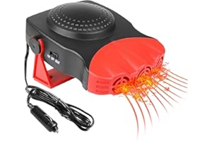 beseloa Tragbare Autoheizung, Heizung Auto Heizlüfter 12V 120WAnti-Fog 2-in-1 Heizung/Kühlung Mini-Autoheizung Mit Plug-In Zigarettenanzünder Windschutzscheiben-Defogger Defroster