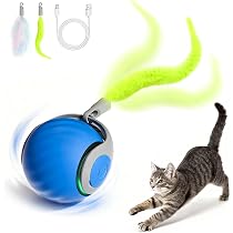 Palla Rotante Interattiva Per Gatti – Ricaricabile USB-C Con Coda Di Libellula, Movimento Casuale