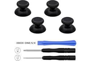 BAYNOS Levette analogiche di ricambio per Joystick Xbox Series X/S, sostituzione analogici thumbstick per controller Xbox One S X Elite V1 e tools apertura controller - 4 Pezzi