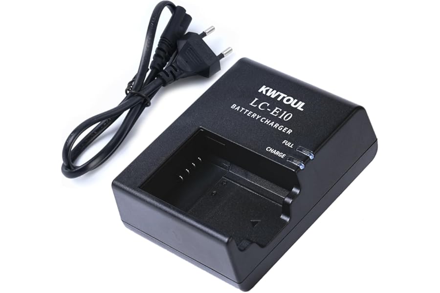 KWTOUL LC-E10E Battery Charger Compatible with Canon EOS Rebel T3 T5 T6 T7 EOS Kiss X50 X70 X80 EOS 1100D 1200D 1300D 1500D 2000D 3000D 4000D