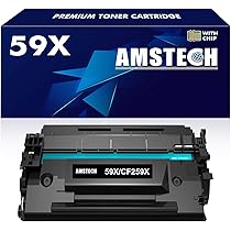 Amstech Avec Puce Cartouche De Toner Compatible Pour HP 59X CF259X 59A CF259A Laserjet Pro MFP M428dw M404dn M404n M428fdw M428fdn M404dw M304n M304dn M404 M428 M304 Pack De 1, Noir