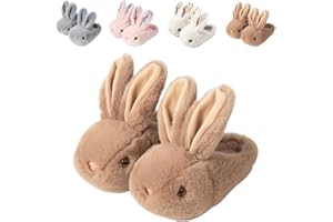 Nasogetch Pantofole Bambino Bambina Invernali Ciabatte da Casa Peluche Coniglio Scarpe Cotone Ragazzo Ragazza Antiscivolo Chiuse