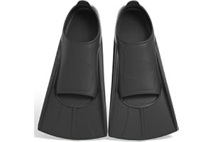 JINFANSHURICH Aletas de natación de silicona, ajuste suave y cómodo, corto para niños y adultos, aletas de entrenamiento para natación, unisex