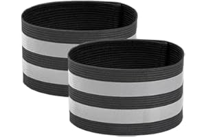 HZXINYI 2 Pezzi Bracciale Riflettente Elastico - Bande Sportivi Catarifrangente di Alta visibilità per Notturne Corsa Passeggiate Ciclismo