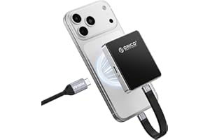 ORICO Magnetisches M.2 NVMe SSD-Gehäuse für iPhone 15/16/17 Pro - 10Gbps USB-C 3.2 Gen2, 4K ProRes, PD 100W, 2230/2242 SSD bis 2TB - AP42P (Schwarz)