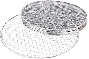 JIASHEMENG Poêles à Barbecue, 5 Pièces/Ensemble Rondes Jetables Pour Barbecue, Grille De Rôtissage, Grille De Cuisson Pour Barbecue, Filet De Rôtissage 30 cm