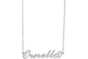 Colours & Beauty Collana Donna con Nome in Acciaio | Collana Personalizzata con Nome | Gioielli con nome: ciondoli personalizzati e Catenina Regolabile Sottile A Ovali