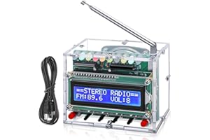 VAPOURD FM Radio Kits, DIY Elektronik Bausatz, Löt Bausatz Lötprojekte 87-108MHz Radio mit LCD Display Drahtloser Empfänger zum Lernen und Lehren