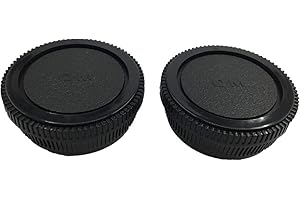 HomyWord 2 Set Body Cap & Camera Rear Len Cover for Olympus OM-1, OM-2, OM-3, OM-4, OM-10, OM-20, OM-30, OM-40, OM-G cameras