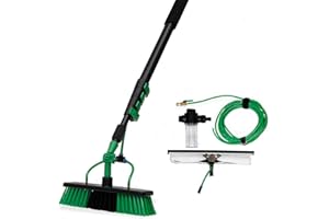 ‎HAMMERSMITH Hammersmith AquaClean Deluxe - Das Original aus dem TV - Besen mit Wasseranschluss - Waschbürste inkl. 3,6m Teleskopstiel - Wasserbesen - Fenster & Photovoltaik Reiniger