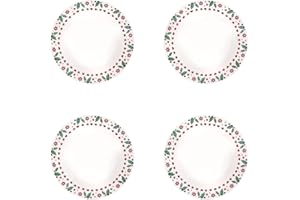 Harvey and Mason Set Of 4 Side Plates Joy Range Porcelain Festive Christmas Dinner Setting Decor Xmas Party