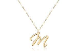 UMAGICBOX Collier Pendentif lettre initiale Personnalisée pour Femmes, Plaqué Or 18K - Longueur Ajustable, Élégant et Résistant à la Décoloration, Cadeau Parfait pour Anniversaire, Noël - Collection Alphabet