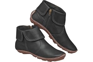 DFSDJEUW Ankle Boots for Women uk Wide Fit Wedge Shoes Waterproof Leather Low Heel Short Boot Classic Side Zipper Non Slip Booties Casual Durability Leg Half-Height Wellies Elegant Point Toe Rain Boots