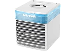 BLARIE IceLuxe Ventilador Portátil Nexfan Artic Air Pro - 3 Velocidades - Enfriador con Aire y Agua - Luces Multicolor - Mini Enfriador de Aire para Casa, Oficina, Sobremesa, Escritorio