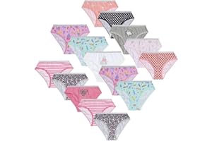 OnlyBee 5 Pack - Girls 100% Cottton Briefs - Ages 2 to 13