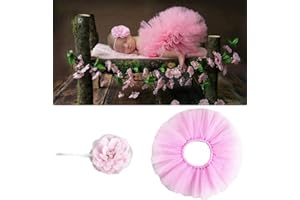 VUCDXOP Neugeborenes Baby Mädchen Rock Tutu Kleidung Trikot Kostüm Foto Prop Outfits Bekleidung Set mit Haarband