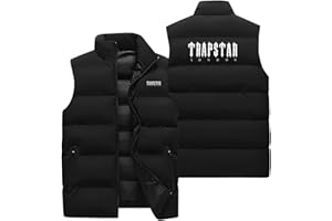 VVNHJA Trapstar Gilets Imbottiti Leggeri e Senza Maniche Adatti per Uomini e Donne Piumino Uomo Smanicato Gilet Imbottito Giubbino Bomber Inverno Cappotto Felpa Uomo con Basic Trapstar Uomo Donna