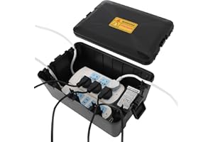 Bindokun Scatola elettrica impermeabile extra-large, scatola per cavi impermeabile da esterno IP54 (31 x 20 x 13 cm), scatola di giunzione impermeabile da esterno per proteggere prese multiple