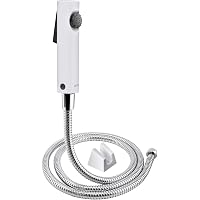 ALTON SHR20855 ABS Health Faucet with SS-304 Grade 1.25 Meter Flexible Hose Pipe and Wall Hook, White, Polished, ABS…