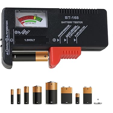 Batterietester Mit LED Anzeige - Spannungsprüfer Für AA, AAA & Knopfzellen