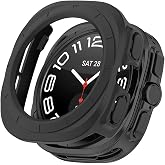 Microsonic Samsung Galaxy Watch Ultra 2025 i&ccedil;in Kılıf 360 Full Round Soft Silicone Siyah [Galaxy Watch Ultra 2025 ile Uyumlu 