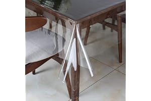 Walrus Clear Vinyl Tablecloth Protector Waterproof/Oil-Proof Rectangle Plastic Transparent Sheet Table Cover 54X102 Inch