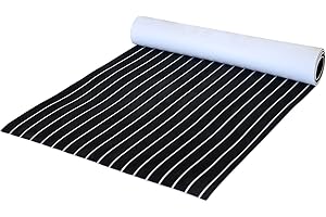 OSLEN 240 * 90 * 0.6cm Hoja de Cubierta de Espuma EVA Suelo de Yate de Teca imitada Estera Alfombrilla de Barco Antideslizante con Respaldo Adhesivo para Barco Marina yate RV