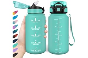 HoneyHolly Borraccia 500Ml, Senza BPA & A Prova di Perdita, Borraccia con Cannuccia, Reutilizables, Scuola Elementare, Cantimplora Motivazionale per Scuola, Palestra, Ufficio, Running