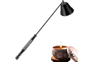 Esteopt Kerzenlöscher aus Edelstahl mit langem Griff für Geschenke (Black)