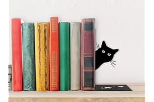 I-TOTAL®- Supporto per libri simpatico in metallo, fermalibri/reggilibri per scaffale/tavolo (CAT)